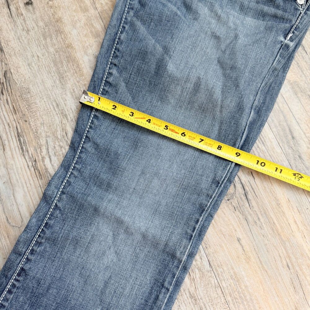 Guess Jeans Women's Low Rise Bootcut Jeans Size 30 x 32 Blue Wash Embroidery Y2K - Picture 10 of 12